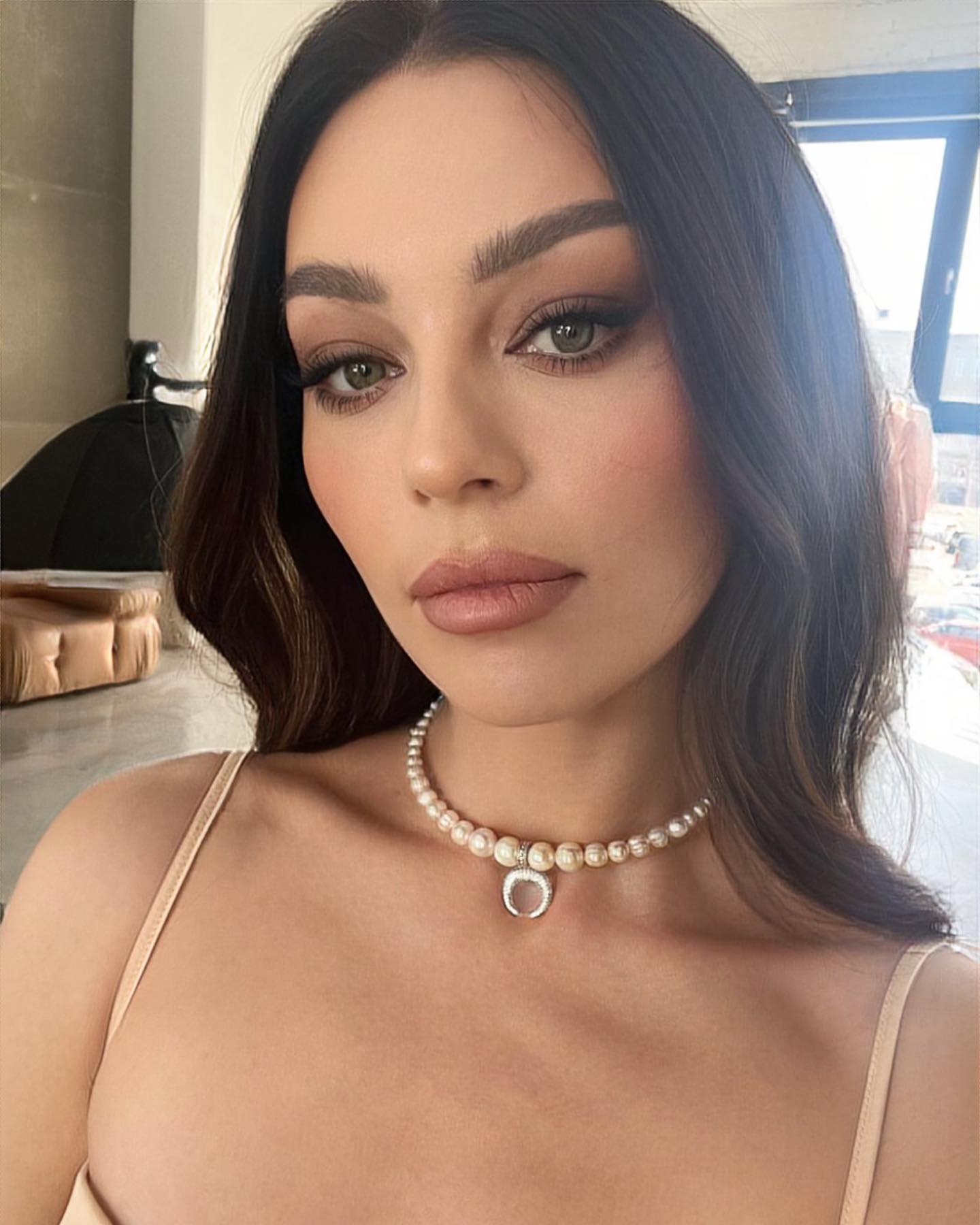 Pearls Choker With Moon