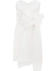 Corset dress with an organza bow
