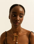 Libra Necklace with pearl