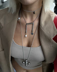 Libra Necklace with pearl