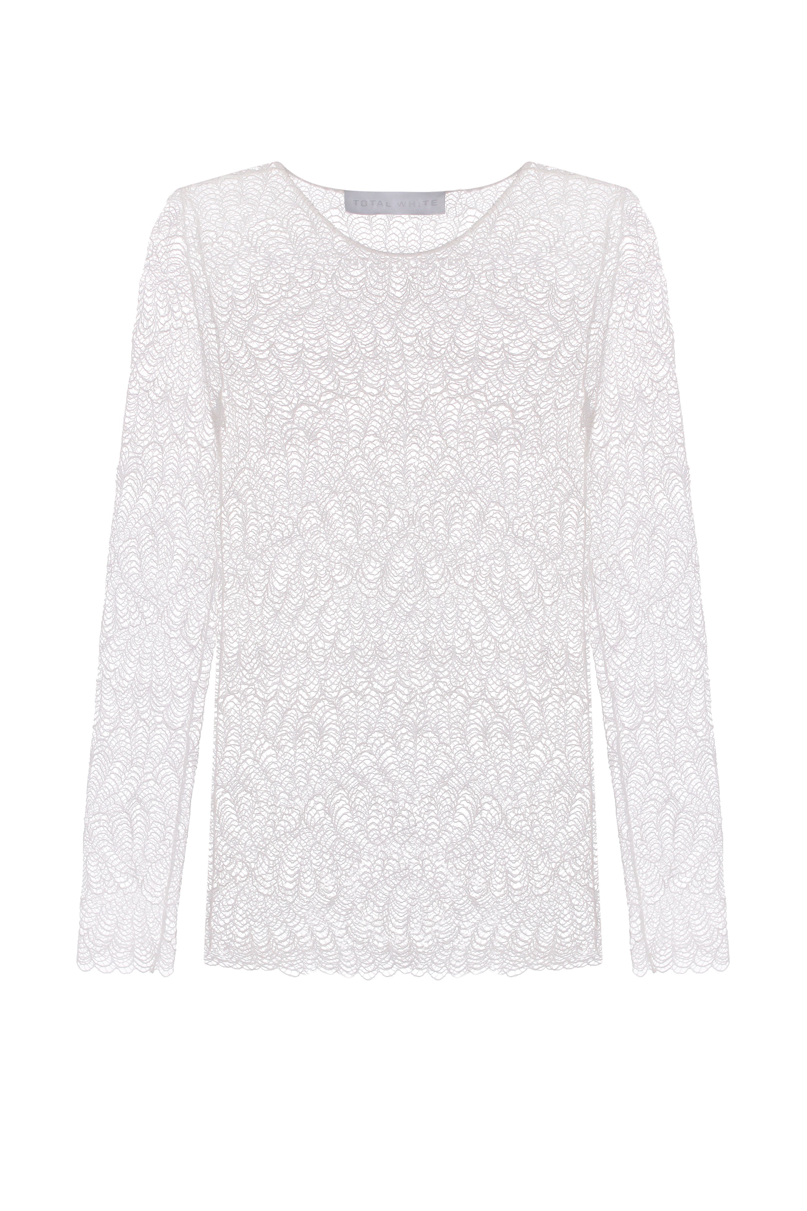 Semi-sheer lace blouse