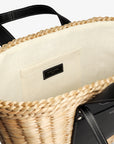 Straw Essence Tote Black