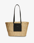 Straw Tote Black
