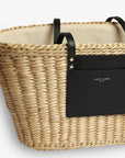Straw Tote Black
