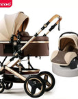 Belecoo Baby Stroller 2 in 1/3 in 1 Carseat Can Sit And Lie Down Foldable High Landscape Two-way Shock-absorbing Free Shippi