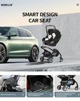 Luxury Stroller Baby 4 In 1 Trolley Newborn Baby Car Seat Stroller Travel Pram Stroller Baby Bassinet Pushchair Carriage Basket