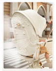 Foldable Lightweight Baby Stroller with Sunshade Sitting and Lying Two Mode Baby Stroller Four-wheel Anti Rollover