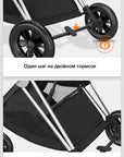 BETSOCCI Baby Stroller Four Wheel Trolley 2 in 1/ 3 in 1 High Landscape Folding Portable Trolley Two Way