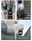 Luxury Stroller Baby 4 In 1 Trolley Newborn Baby Car Seat Stroller Travel Pram Stroller Baby Bassinet Pushchair Carriage Basket