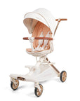 Foldable Lightweight Baby Stroller with Sunshade Sitting and Lying Two Mode Baby Stroller Four-wheel Anti Rollover