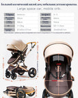 Belecoo Baby Stroller 2 in 1/3 in 1 Carseat Can Sit And Lie Down Foldable High Landscape Two-way Shock-absorbing Free Shippi