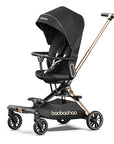 Foldable Lightweight Baby Stroller with Sunshade Sitting and Lying Two Mode Baby Stroller Four-wheel Anti Rollover