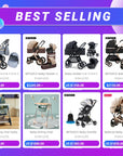 Belecoo Baby Stroller 2 in 1/3 in 1 Carseat Can Sit And Lie Down Foldable High Landscape Two-way Shock-absorbing Free Shippi