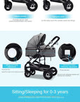 Baby stroller 3 in 1 stroller folding two-sided child four seasons kinderwagen baby carriage high landscape Newborn Travelling