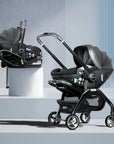 Luxury Stroller Baby 4 In 1 Trolley Newborn Baby Car Seat Stroller Travel Pram Stroller Baby Bassinet Pushchair Carriage Basket