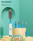 Electric Baby Bottle Brush 1500mah Multipurpose Silicone Cordless Infants Babe Milk Bottle Nipple Clean Brushes with Extensions