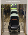 Portable Twin Baby Stroller Collapsible Double Stroller Traveling Twin Stroller Two-way High View Double Baby Carriage