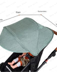 Portable Twin Baby Stroller Collapsible Double Stroller Traveling Twin Stroller Two-way High View Double Baby Carriage