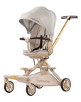 Foldable Lightweight Baby Stroller with Sunshade Sitting and Lying Two Mode Baby Stroller Four-wheel Anti Rollover