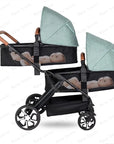 Portable Twin Baby Stroller Collapsible Double Stroller Traveling Twin Stroller Two-way High View Double Baby Carriage