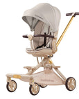 Foldable Lightweight Baby Stroller with Sunshade Sitting and Lying Two Mode Baby Stroller Four-wheel Anti Rollover