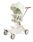 Foldable Lightweight Baby Stroller with Sunshade Sitting and Lying Two Mode Baby Stroller Four-wheel Anti Rollover