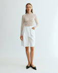 High-waist bermuda shorts