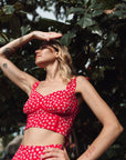 Ppinted Crop top and Skirt set
