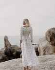 Floral square neck dress