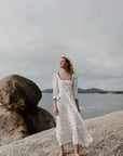 Floral square neck dress