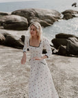 Floral square neck dress