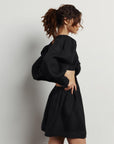 Linen Dress with Rose