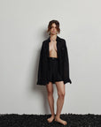 Light beach suit in black