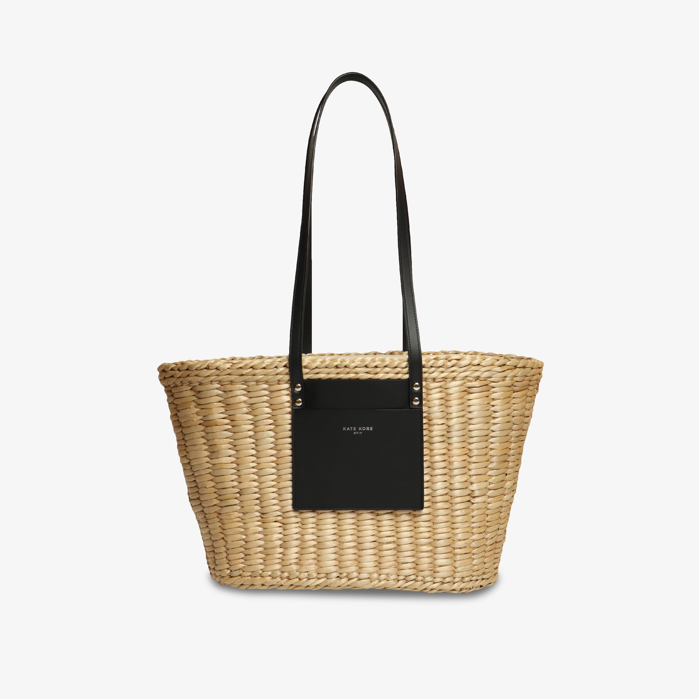Straw Tote Black