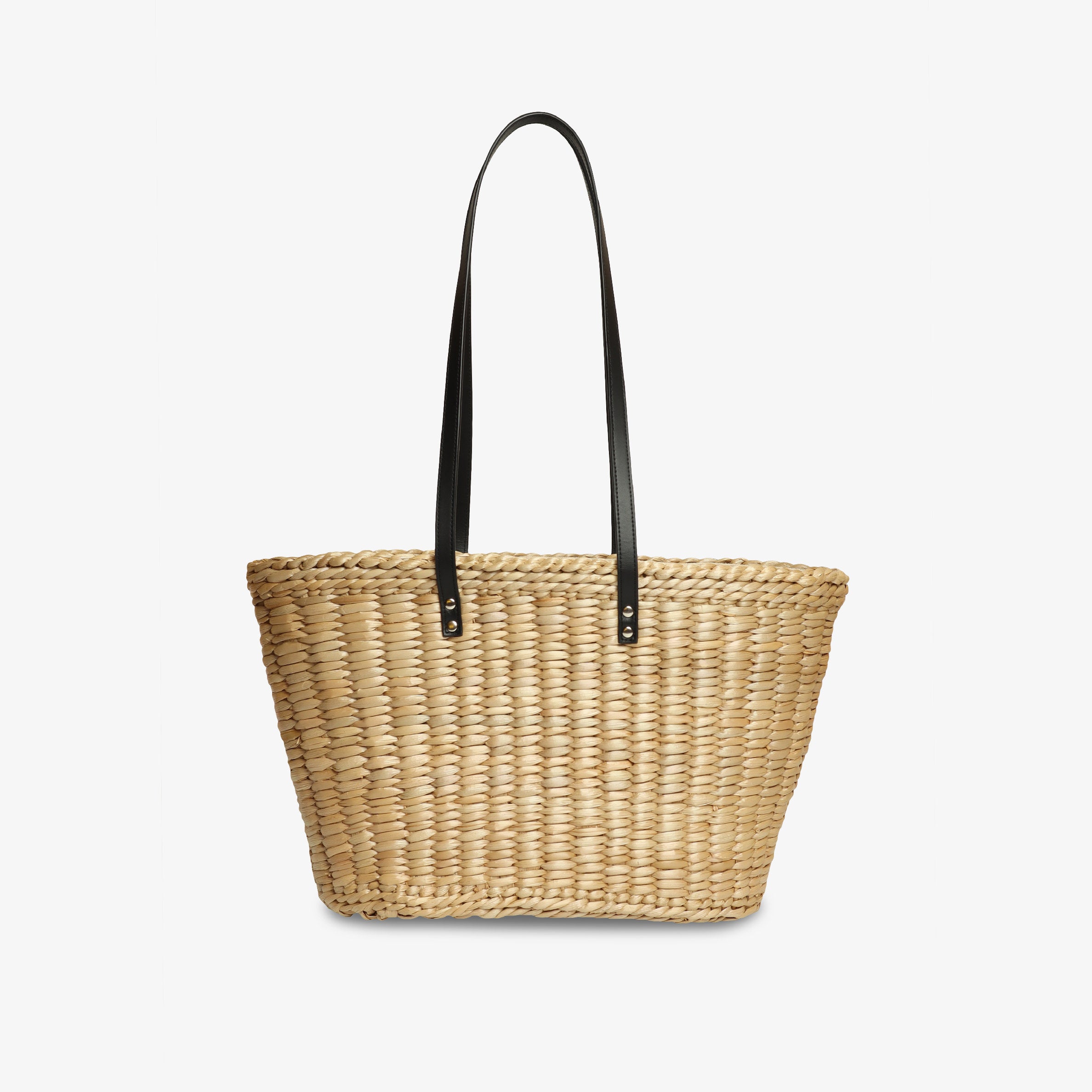 Straw Tote Black
