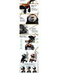 Baby Home 946 Single-To Lift Travel System Baby Stroller Pram Carrycot Raincoat Cup Holder Foot Cover Anakucağı