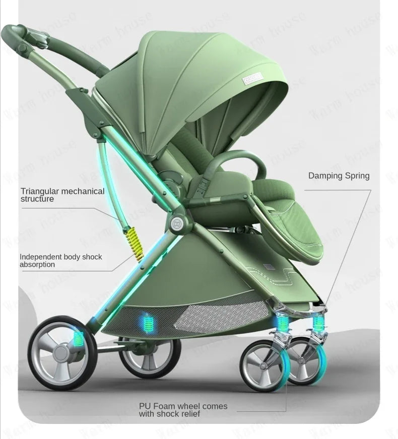 Separable twin baby stroller Two-way foldable baby stroller Lightweight High view twin baby Carriage Newborn stroller