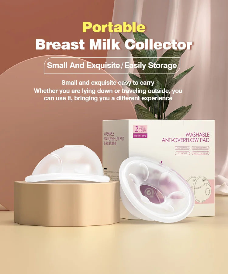 Dr.isla MSB03 2pcs Wearable Milk Saver for Breastfeeding Manual Breastmilk Collector Silicone Breast Shell  Milk Collection Cup