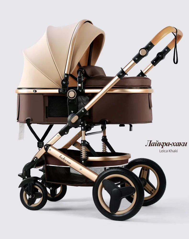 Belecoo Baby Stroller 2 in 1/3 in 1 Carseat Can Sit And Lie Down Foldable High Landscape Two-way Shock-absorbing Free Shippi