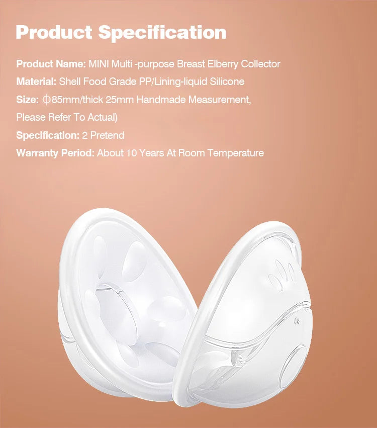 Dr.isla MSB03 2pcs Wearable Milk Saver for Breastfeeding Manual Breastmilk Collector Silicone Breast Shell  Milk Collection Cup