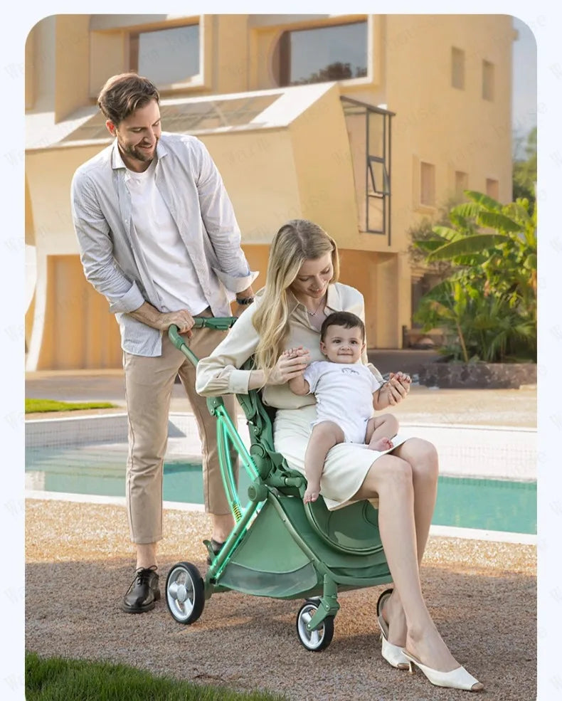 Separable twin baby stroller Two-way foldable baby stroller Lightweight High view twin baby Carriage Newborn stroller