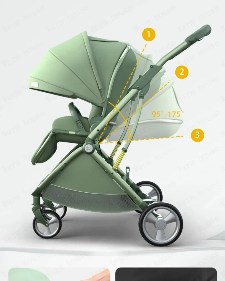 Separable twin baby stroller Two-way foldable baby stroller Lightweight High view twin baby Carriage Newborn stroller