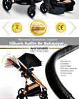 Baby Home 946 Single-To Lift Travel System Baby Stroller Pram Carrycot Raincoat Cup Holder Foot Cover Anakucağı