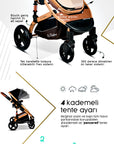 Baby Home 946 Single-To Lift Travel System Baby Stroller Pram Carrycot Raincoat Cup Holder Foot Cover Anakucağı